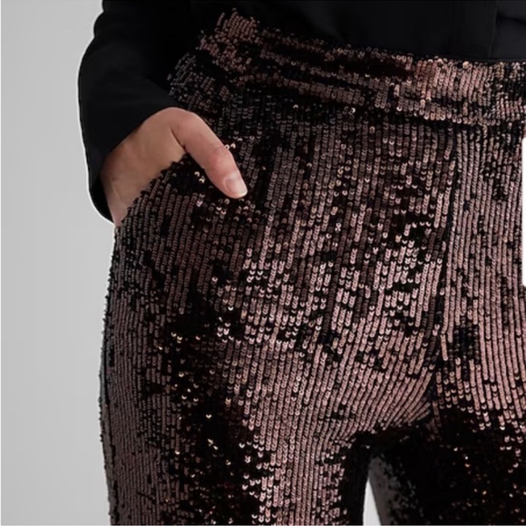 Express High Waisted Sequin Wide Leg Pants NWT - Picture 4 of 14